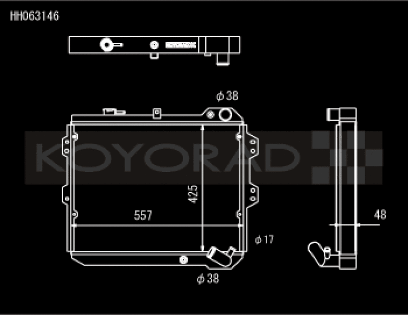 Koyo 83-85  Mazda RX-7 fits 1.1/1.3L MT (Includes GSL-SE Trim) Koyo Radiators  AXOPROS