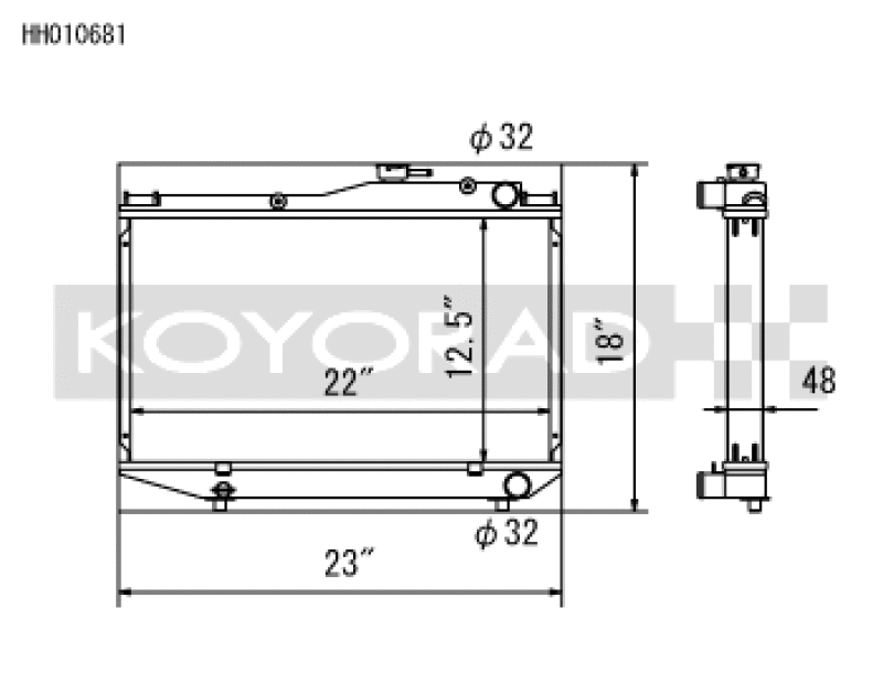 Koyo 84-87 Toyota Corolla GT-S 1.6L 4AGE AE86 Radiator Koyo Radiators  AXOPROS