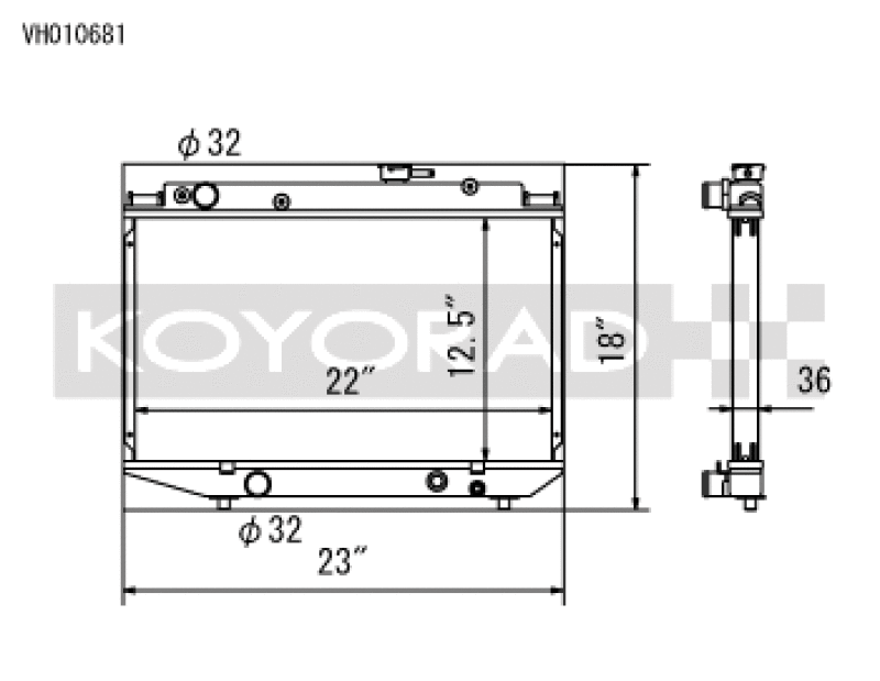 Koyo 84-87 Toyota Corolla RWD w/ 3SGE BEAMS 2.0L Engine Swap Manual Radiator Koyo Radiators  AXOPROS