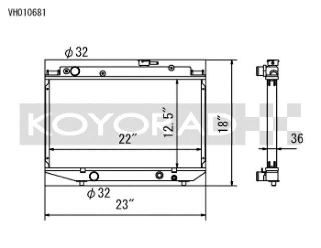 Koyo 84-87 Toyota Corolla RWD w/ 3SGE BEAMS 2.0L Engine Swap Manual Radiator Koyo Radiators  AXOPROS