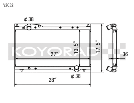 Koyo 91-05 Acura NSX 3.0/3.2L (MT) Radiator Koyo Radiators  AXOPROS