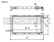 Koyo 91-94 Subaru Legacy 2.2L Turbo (MT) Radiator Koyo Radiators  AXOPROS