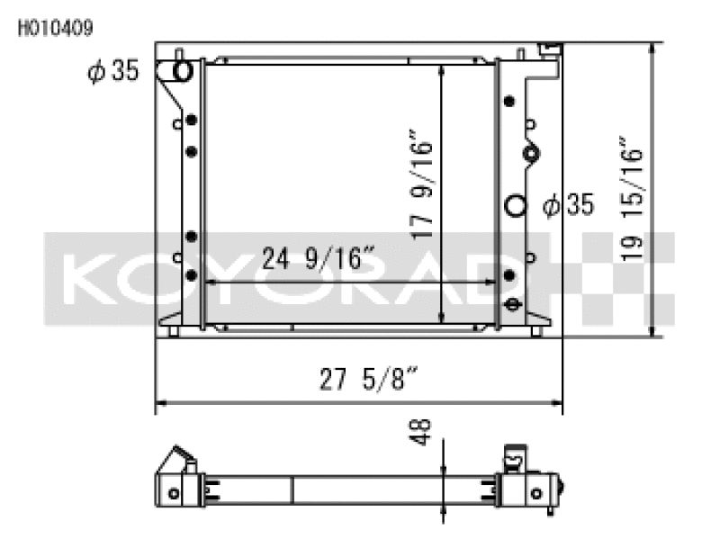 Koyo 92-96 Toyota Chaser/Mark II/Cresta (JZX90) 2.5L Turbo (M/T) Radiator (JDM Only) Koyo Radiators  AXOPROS