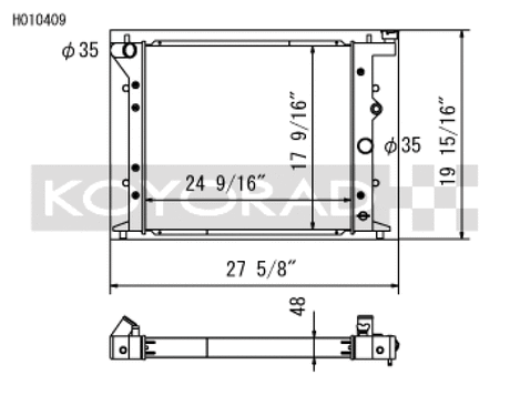 Koyo 92-96 Toyota Chaser/Mark II/Cresta (JZX90) 2.5L Turbo (M/T) Radiator (JDM Only) Koyo Radiators  AXOPROS