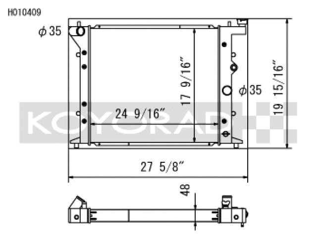 Koyo 92-96 Toyota Chaser/Mark II/Cresta (JZX90) 2.5L Turbo (M/T) Radiator (JDM Only) Koyo Radiators  AXOPROS