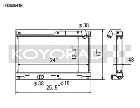 Koyo 93-95 Mazda RX-7 1.3L Turbo N-FLO (Dual Pass) Radiator Koyo Radiators  AXOPROS