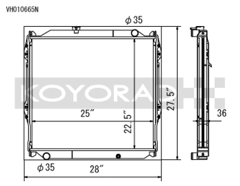 Koyo 96-02 Toyota 4Runner 2.7L / 3.4L w/ 5MT Radiator (Requires Cap PN SK-C13) Koyo Radiators  AXOPROS