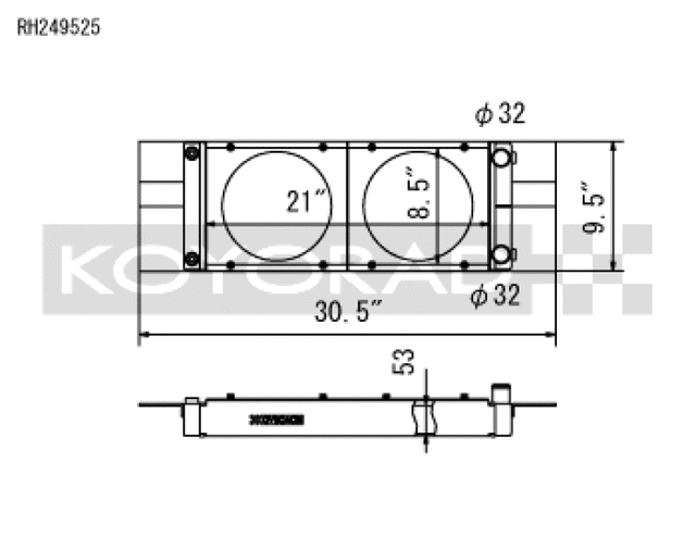 Koyo Honda Universal Pocket Radiator Koyo Radiators  AXOPROS