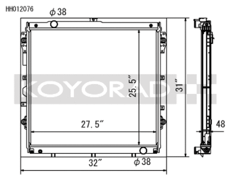 Koyo Toyota 10-13 Tundra 4.6L/07-13 Tundra 5.7L V8 (AT) Racing Radiator *Requires SK-C13* Koyo Radiators  AXOPROS