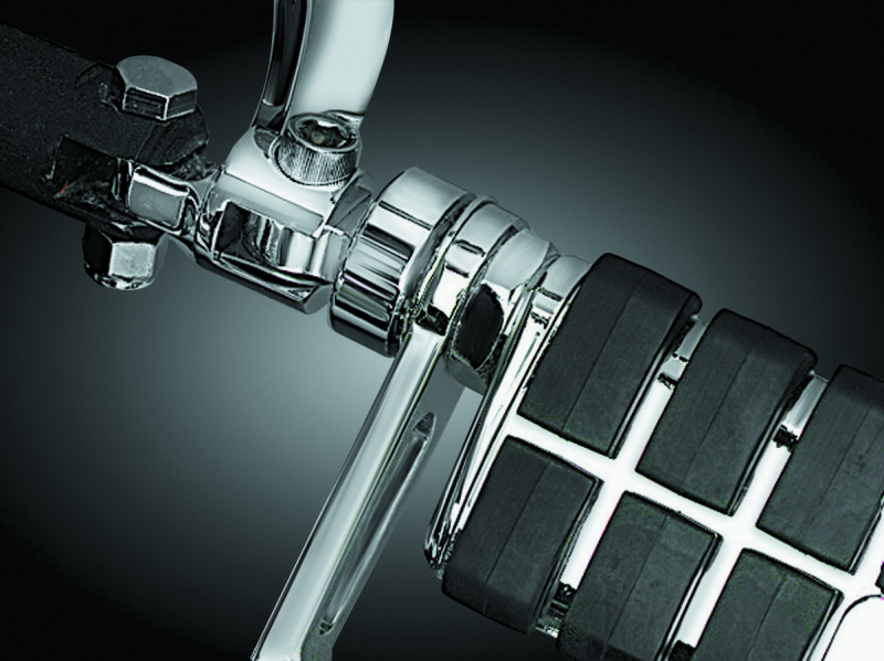Kuryakyn 1-1/4in Stirrup Heel Rest Extenders Chrome Kuryakyn Footpegs  AXOPROS