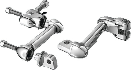 Kuryakyn 4in Adjustable Lockable Offsets With Male Mount Adapter Chrome Kuryakyn Footpegs  AXOPROS