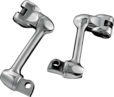 Kuryakyn 4in Adjustable Lockable Offsets With Male Mount Adapter Chrome Kuryakyn Footpegs  AXOPROS