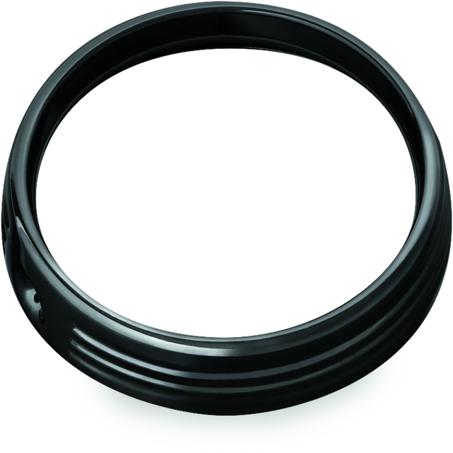 Kuryakyn 7in Headlight Trim Ring Black Kuryakyn Exterior Trim  AXOPROS