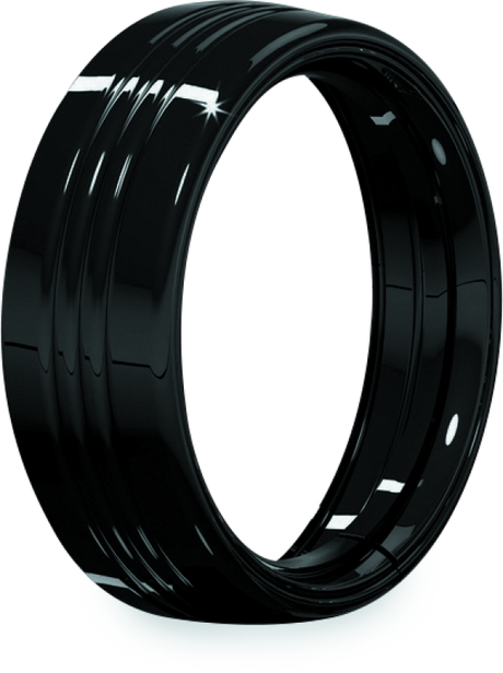 Kuryakyn 7inch Headlamp Trim Ring Gloss Black Kuryakyn Headlights  AXOPROS