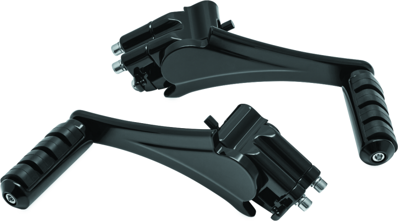 Kuryakyn Adjustable Passenger Pegs With Small ISO Pegs Black Kuryakyn Footpegs  AXOPROS