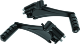 Kuryakyn Adjustable Passenger Pegs With Small ISO Pegs Black Kuryakyn Footpegs  AXOPROS