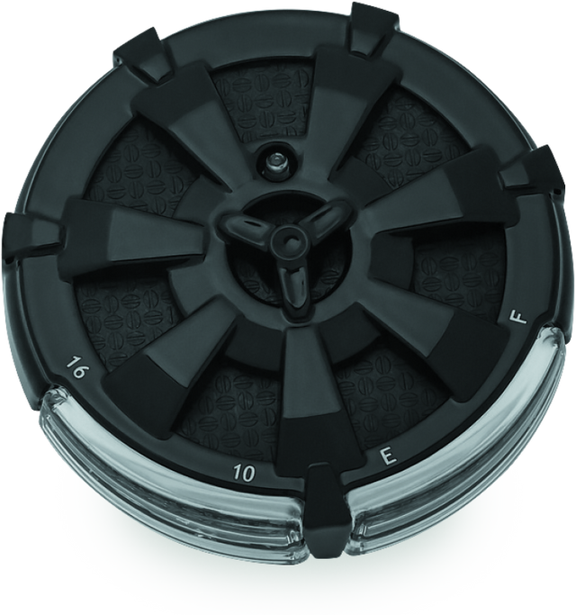 Kuryakyn Alley Cat Fuel & Battery Gauge Gloss Black Kuryakyn Gauges  AXOPROS