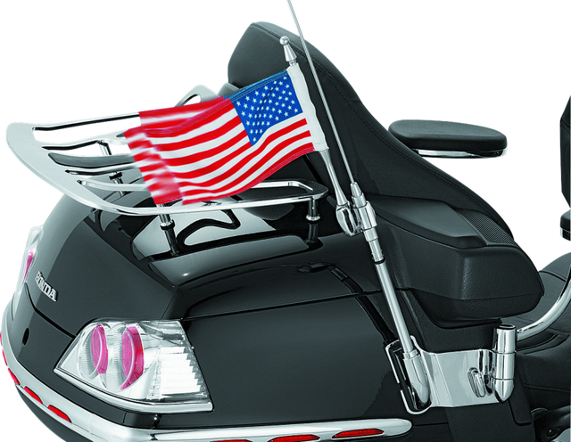 Kuryakyn Antenna Flag Mount With Flag 01-17 GL1800 Chrome Kuryakyn Antennas  AXOPROS