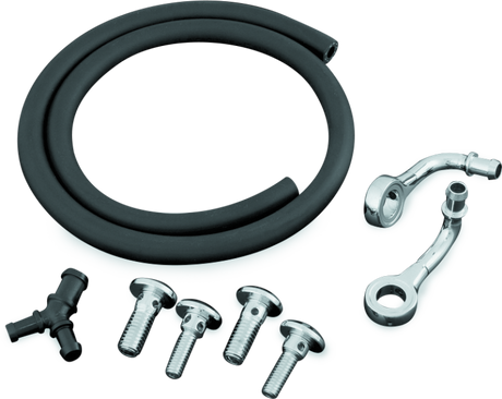 Kuryakyn Bluegrass Breather Kits 93-06 with CV Carb, 01-17 Delphi(ex. 08-17 Touring) Kuryakyn PCV Valves  AXOPROS