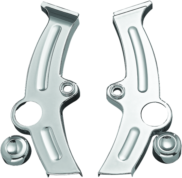 Kuryakyn Boomerang Frame Covers For 00-07 Softail Chrome Kuryakyn Frame Sliders  AXOPROS