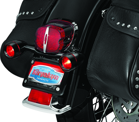 Kuryakyn Bullet Light Rear Turn Signal Bar Gloss Black Kuryakyn Light Accessories and Wiring  AXOPROS