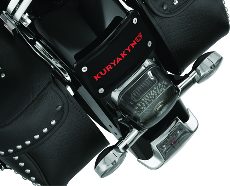 Kuryakyn Curved Laydown License Plate Frame Gloss Black Kuryakyn License Frame  AXOPROS