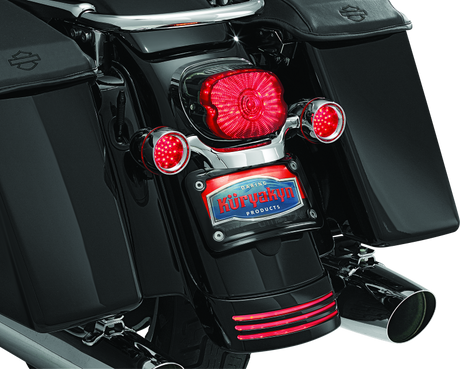 Kuryakyn Curved License Plate Mount Black Kuryakyn License Plate Relocation  AXOPROS