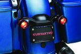 Kuryakyn Curved License Plate Mount Black Kuryakyn License Plate Relocation  AXOPROS