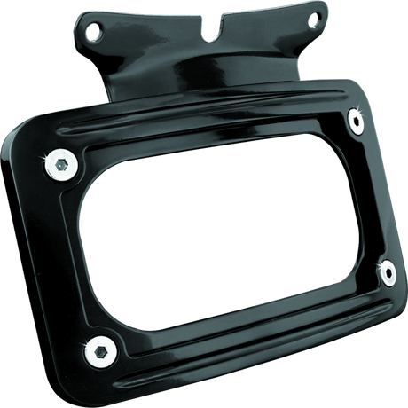 Kuryakyn Curved License Plate Mount Black Kuryakyn License Plate Relocation  AXOPROS