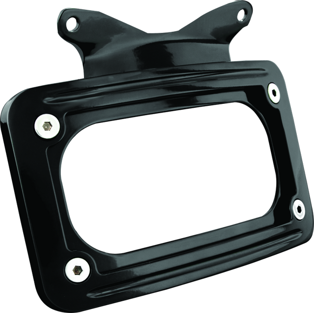 Kuryakyn Curved License Plate Mount Black Kuryakyn License Plate Relocation  AXOPROS