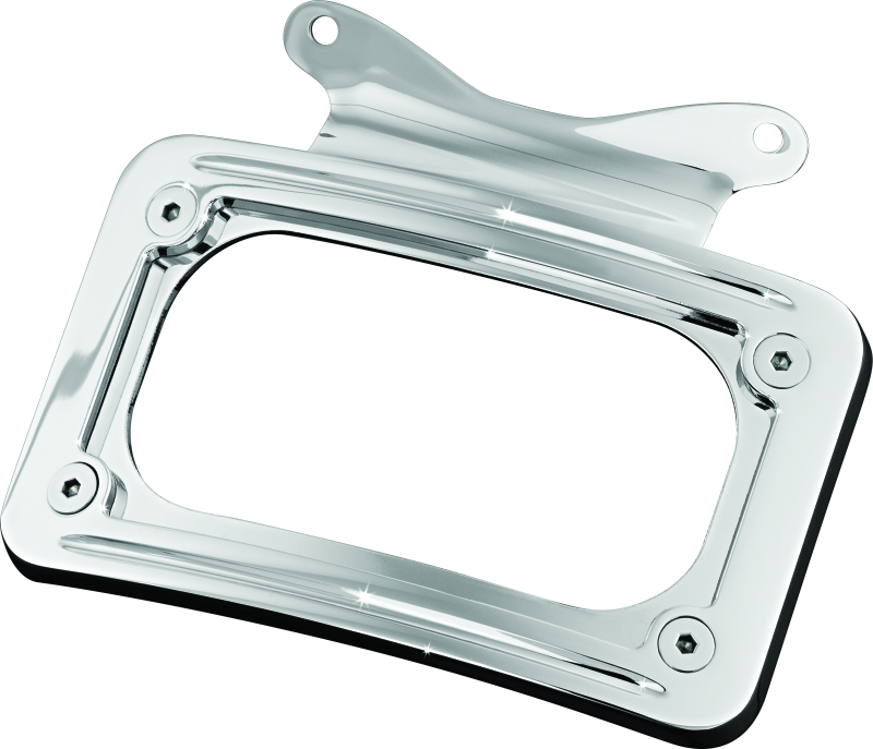 Kuryakyn Curved License Plate Mount Chrome Kuryakyn License Plate Relocation  AXOPROS
