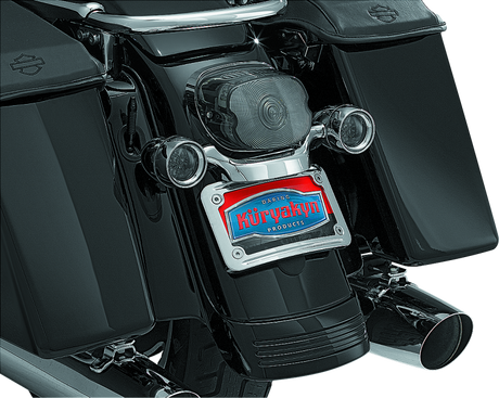 Kuryakyn Curved License Plate Mount Chrome Kuryakyn License Plate Relocation  AXOPROS