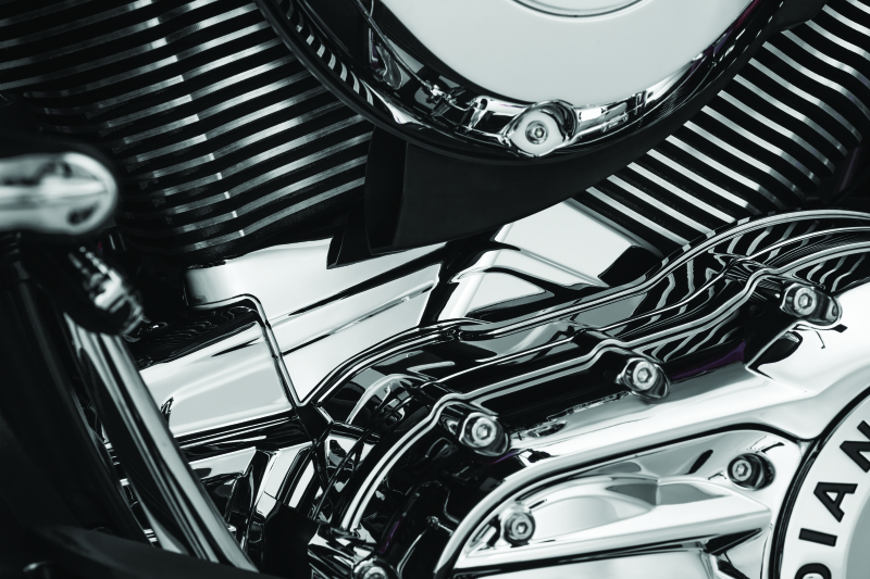 Kuryakyn Cylinder Base Cover Indian Models Chrome Kuryakyn Engine Covers  AXOPROS