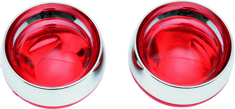 Kuryakyn Deep Dish Bezels With Red Lenses Kuryakyn Light Accessories and Wiring  AXOPROS