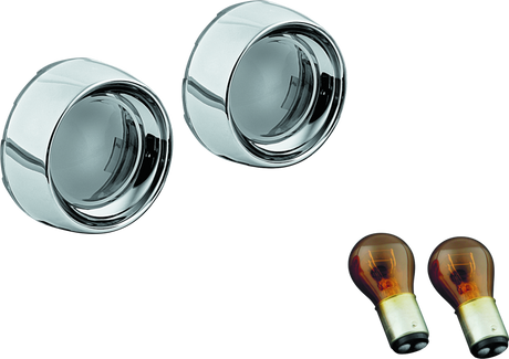 Kuryakyn Deep Dish Bezels With Smoke Lenses Red Light Kuryakyn Light Accessories and Wiring  AXOPROS