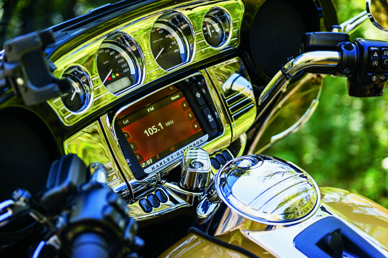 Kuryakyn Deluxe Tri-Line Stereo Trim Kit 14-Up Touring Models Chrome Kuryakyn Exterior Trim  AXOPROS