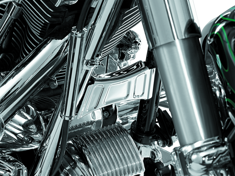 Kuryakyn Downtube Cross Brace Cover 99-13 Touring Chrome Kuryakyn Frame Sliders  AXOPROS