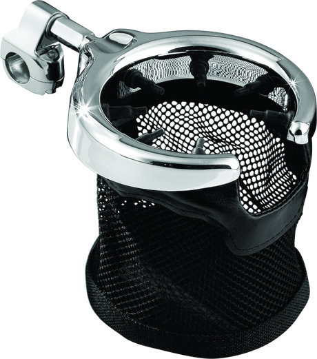 Kuryakyn Drink Holder With Basket 1-1/4in Mount Chrome Kuryakyn Cup Holders  AXOPROS