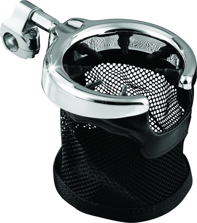 Kuryakyn Drink Holder With Basket 1-1/4in Mount Chrome Kuryakyn Cup Holders  AXOPROS