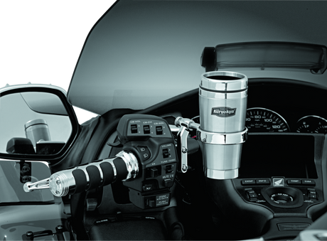 Kuryakyn Drink Holder With Stainless Steel Mug For Perch Mount Chrome Kuryakyn Cup Holders  AXOPROS