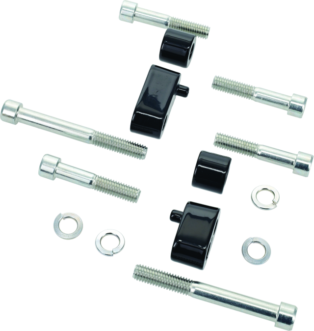 Kuryakyn Driver Floorboard Spacers 09-Up Touring Models Gloss Black Kuryakyn Footpegs  AXOPROS