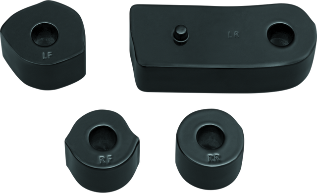 Kuryakyn Driver Floorboard Spacers 18-Up Softail Models Gloss Black Kuryakyn Footpegs  AXOPROS