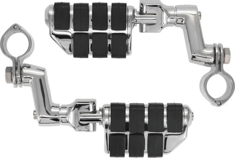 Kuryakyn Dually ISO Offset Highway Pegs With 1-1/4inch Clamp Chrome (Pair) Kuryakyn Footpegs  AXOPROS