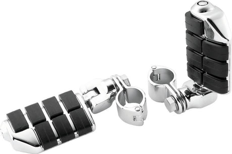 Kuryakyn Dually ISO  Pegs With 1-1/4inch Clamp Chrome (Pair) Kuryakyn Footpegs  AXOPROS