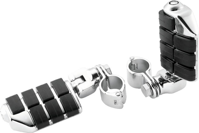 Kuryakyn Dually ISO  Pegs With 1-1/4inch Clamp Chrome (Pair) Kuryakyn Footpegs  AXOPROS
