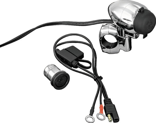 Kuryakyn Electrical Power Point With 1in Bar Mount Chrome Kuryakyn Wiring Harnesses  AXOPROS