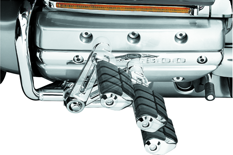 Kuryakyn Ergo II Dually ISO Pegs With Long Arms Chrome Kuryakyn Footpegs  AXOPROS