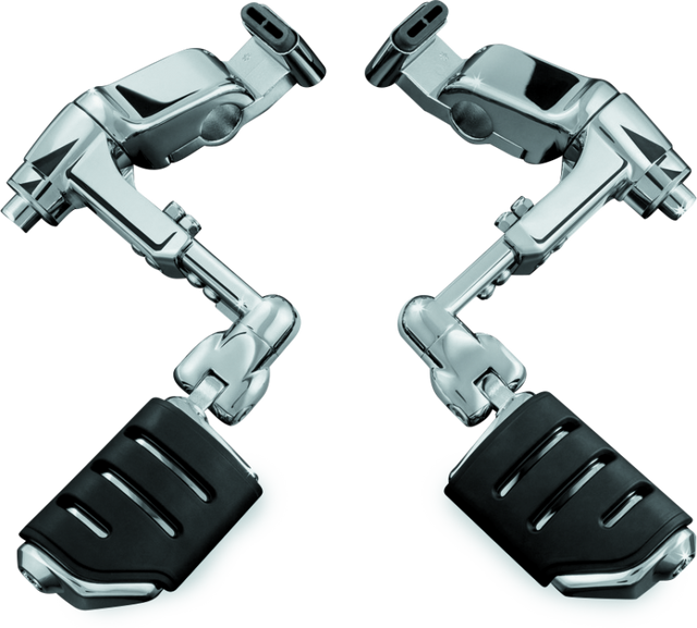 Kuryakyn Ergo III Adjustable Mount With Trident Dually ISO Pegs Chrome Kuryakyn Footpegs  AXOPROS