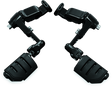 Kuryakyn Ergo III Adjustable Mount With Trident Dually ISO Pegs Gloss Black Kuryakyn Footpegs  AXOPROS