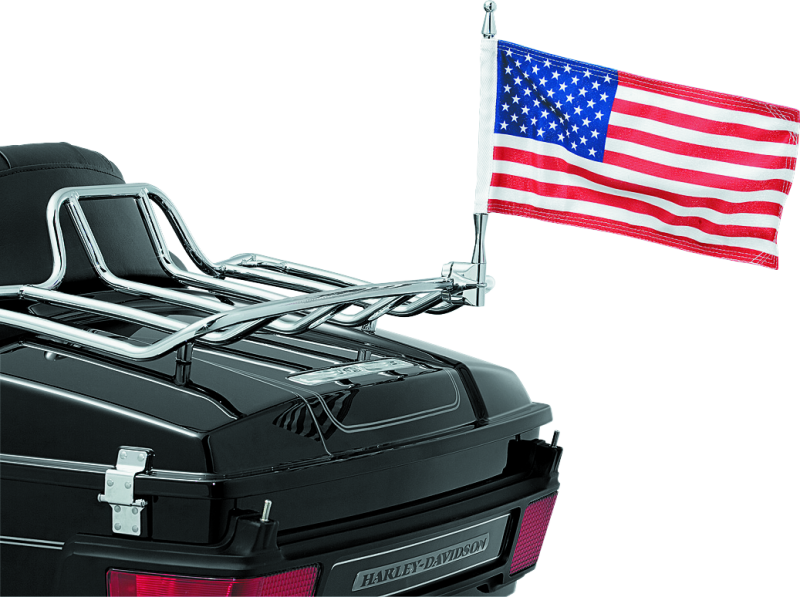 Kuryakyn Flag With Universal 1/2inch Vertical Mount Chrome Kuryakyn Stickers/Decals/Banners  AXOPROS